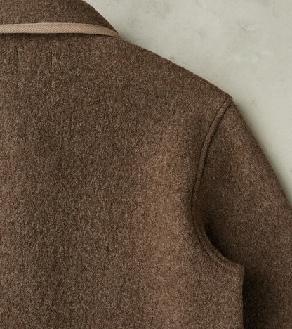 Italian Boiled Wool Alpine Jacket - Ash Brown