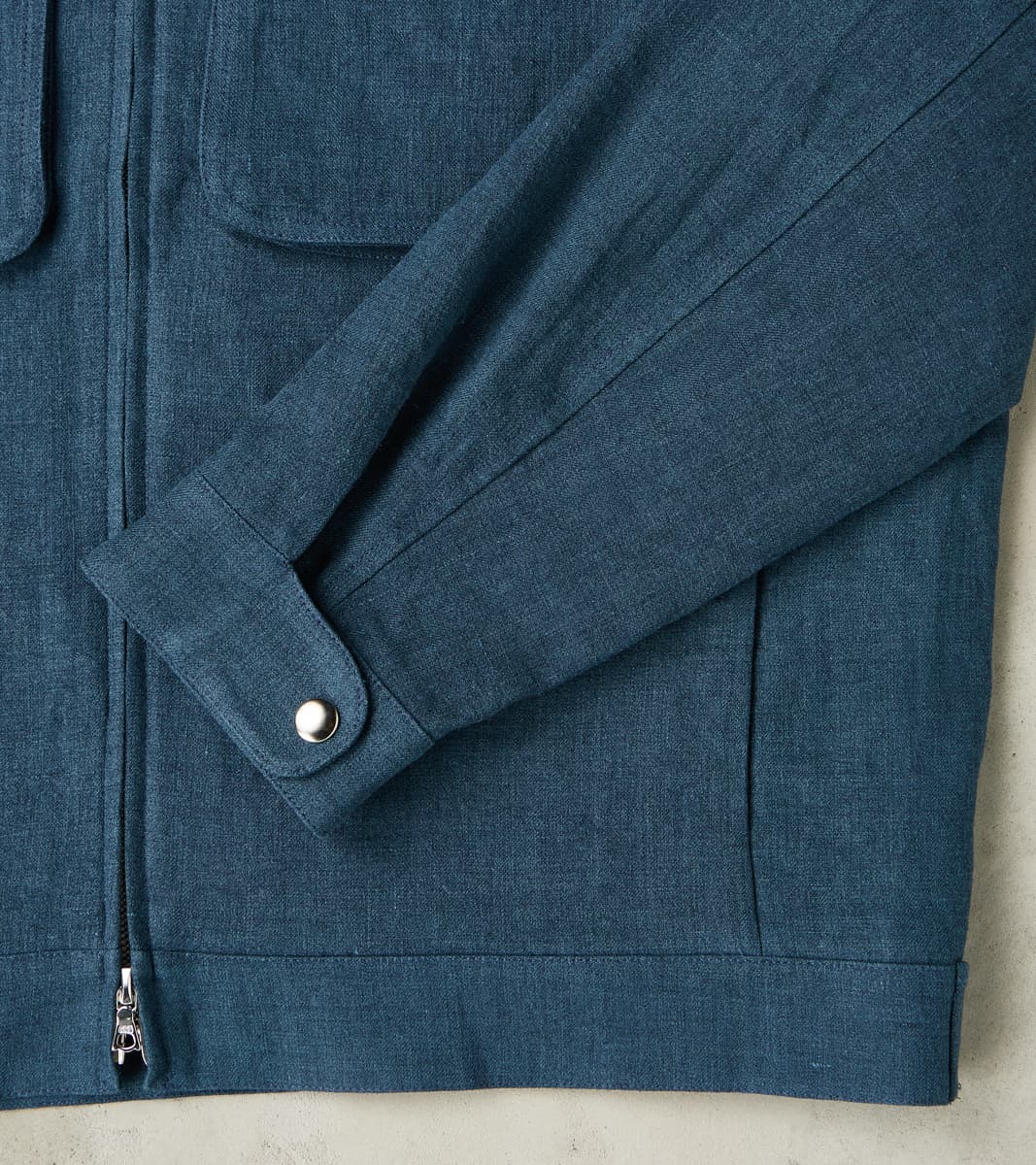 De Bonne Facture Belgium Linen & Wool Student Jacket - Prussian