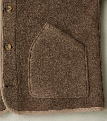 Italian Boiled Wool Alpine Jacket - Ash Brown