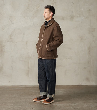 Italian Boiled Wool Alpine Jacket - Ash Brown