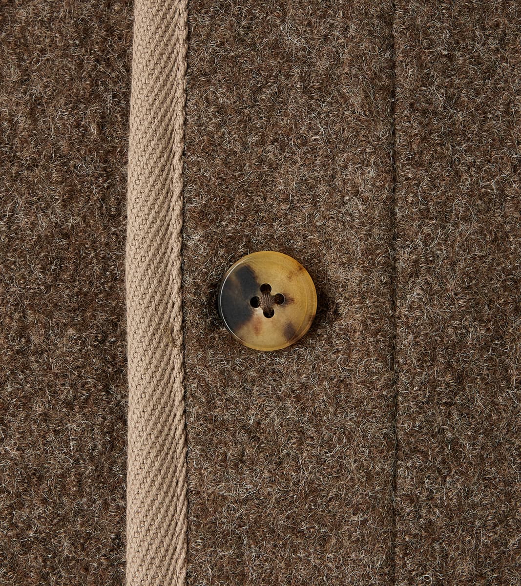 Italian Boiled Wool Alpine Jacket - Ash Brown