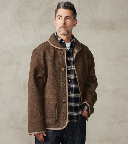 De Bonne Facture Italian Boiled Wool Alpine Jacket - Ash Brown