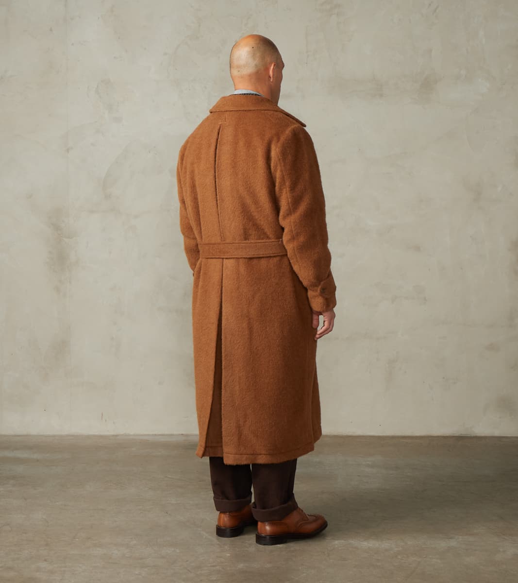 De Bonne Facture Italian Wool Alpaca Mohair Cloth Overcoat - Pecan