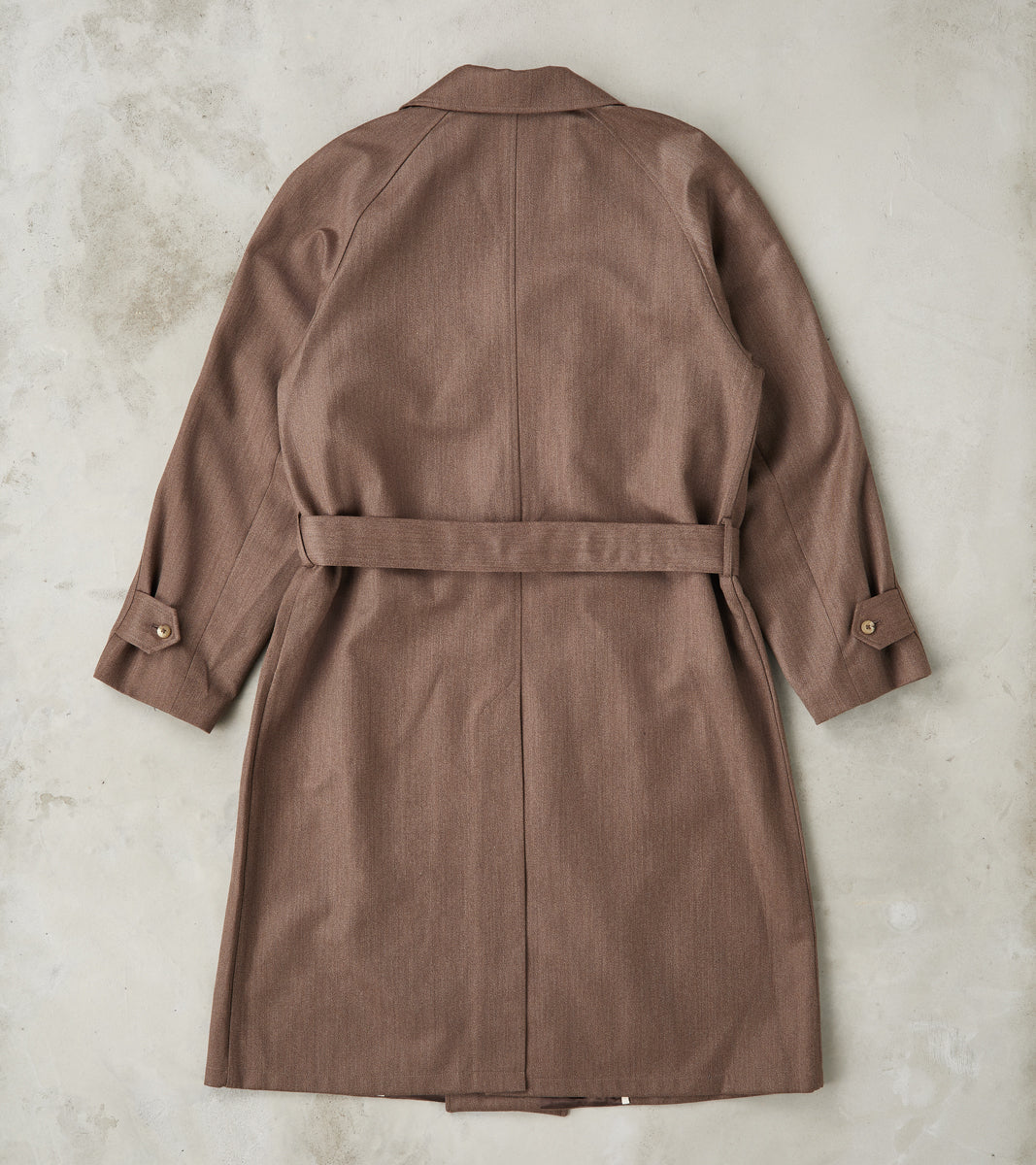 De Bonne Facture English Wool & Cotton Covert Cloth Grandad Trench