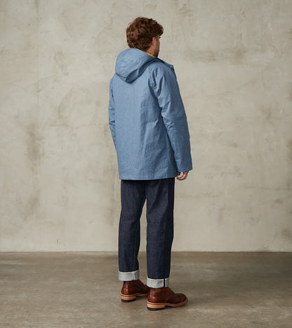 Heavy Duty Raincoat - H.Stevensons® Dry Waxed Ripstop - Faded Blue