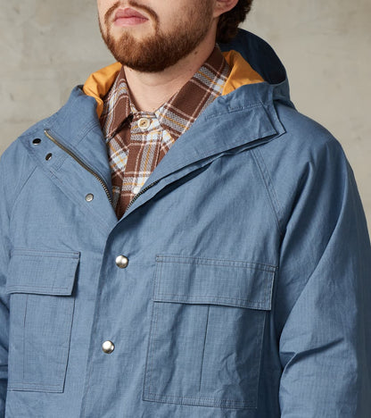 Heavy Duty Raincoat - H.Stevensons® Dry Waxed Ripstop - Faded Blue