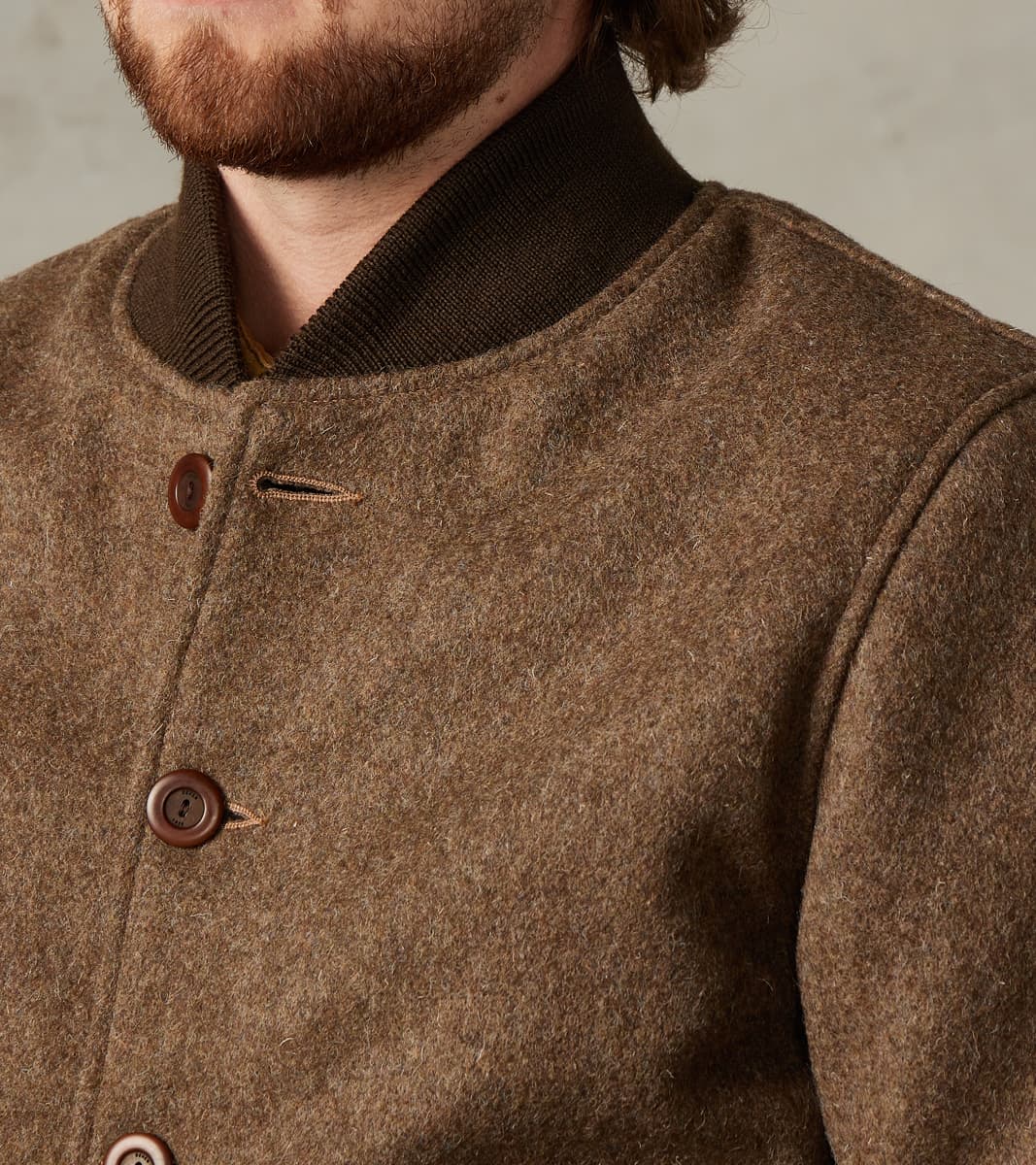 Pilot Club Jacket - Fox Brothers® Great Coat Cloth - Khaki