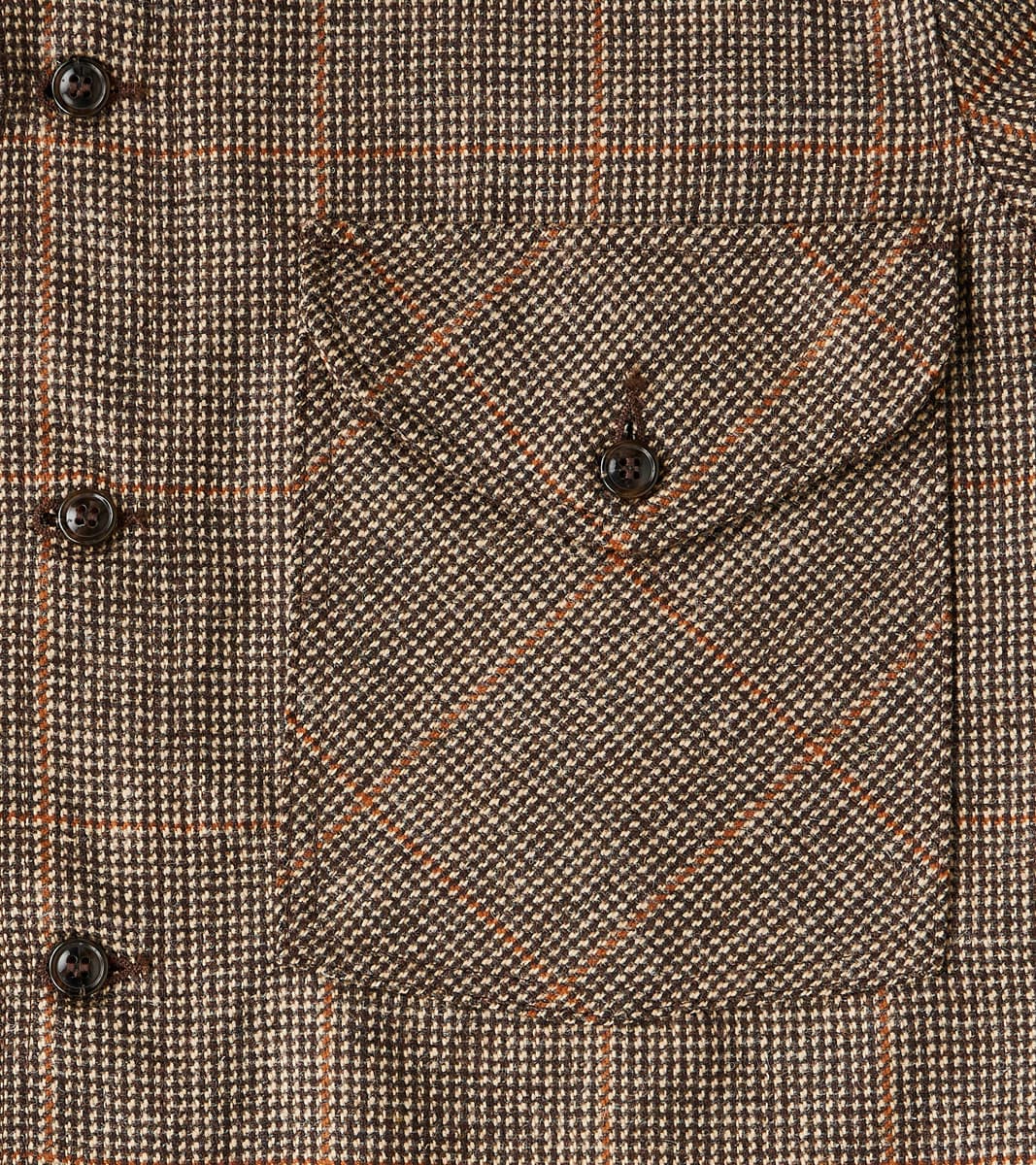 Skyline Overshirt - Lovat® Tweed Twill -  Birmingham Brown Check