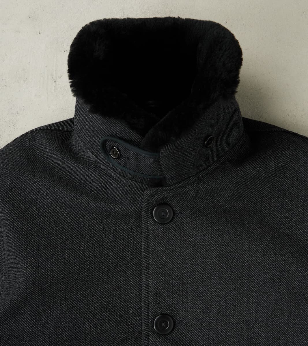 Winston Jacket - Fox Brothers® Military Serge - Charcoal Twill