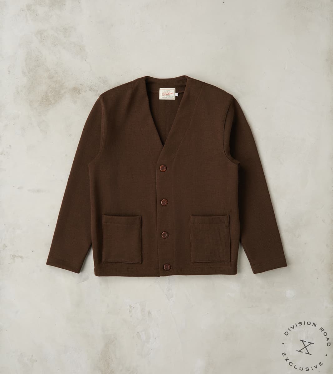 Dehen 1920 x Division Road Casual Cardigan - Brown