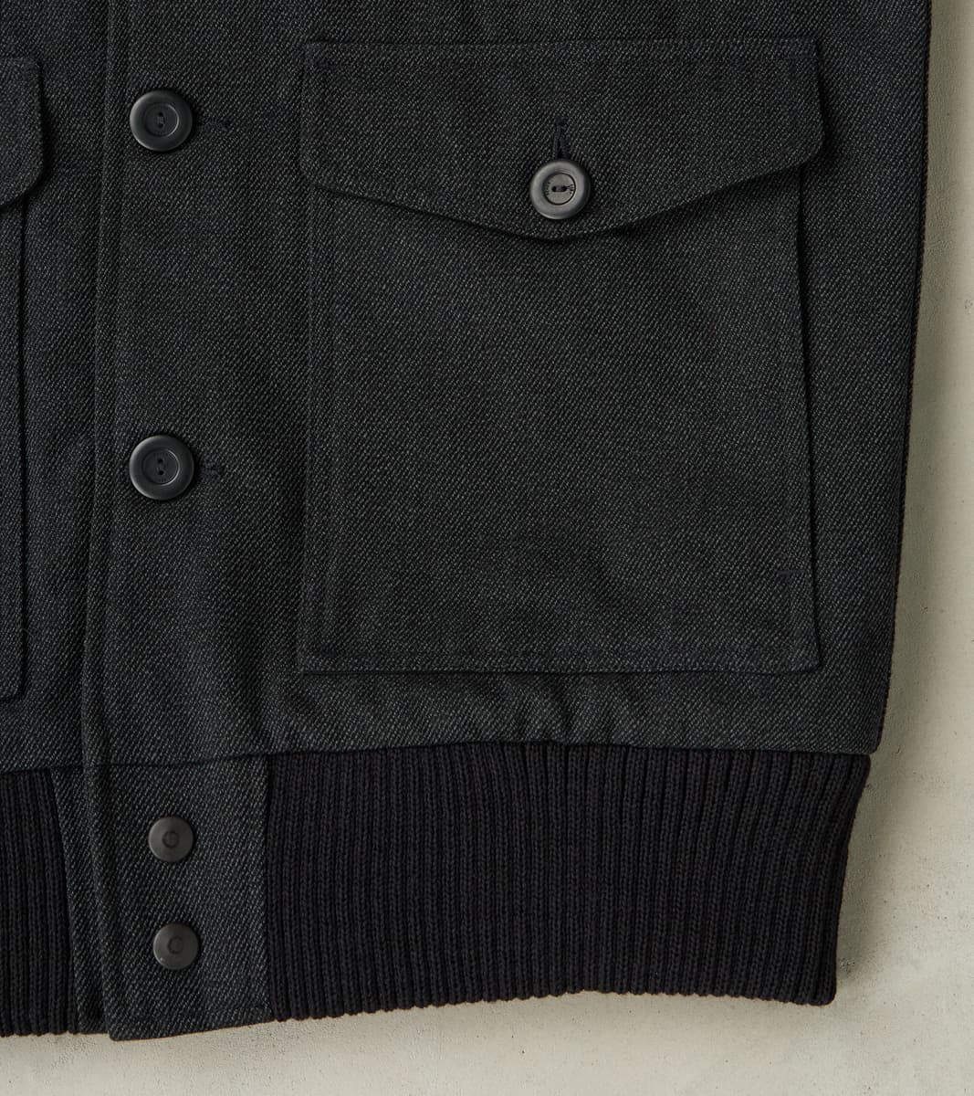 Winston Jacket - Fox Brothers® Military Serge - Charcoal Twill