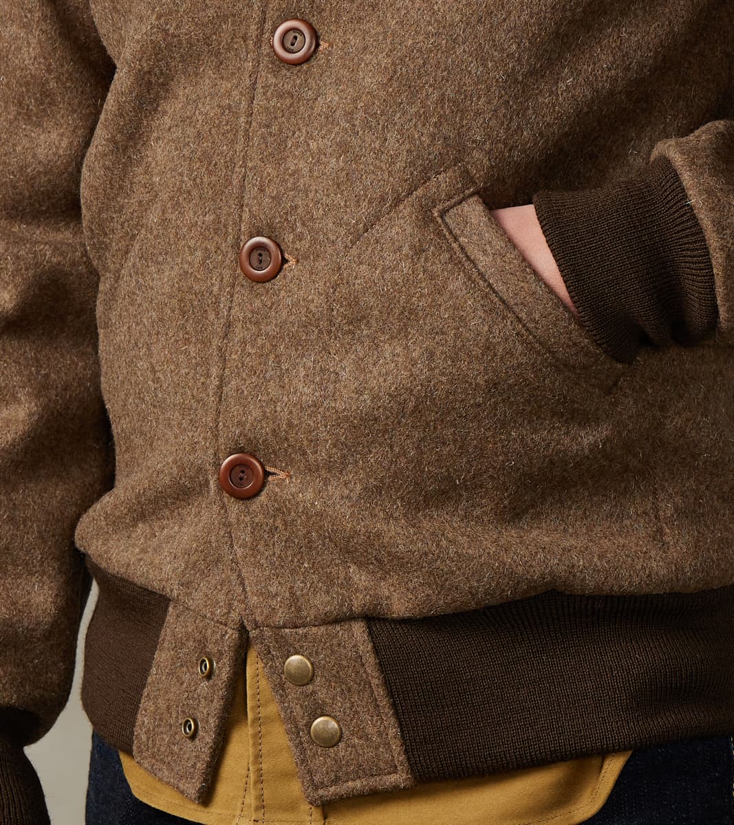 Dehen 1920 x DR Pilot Club Jacket - Fox Brothers® Great Coat Cloth