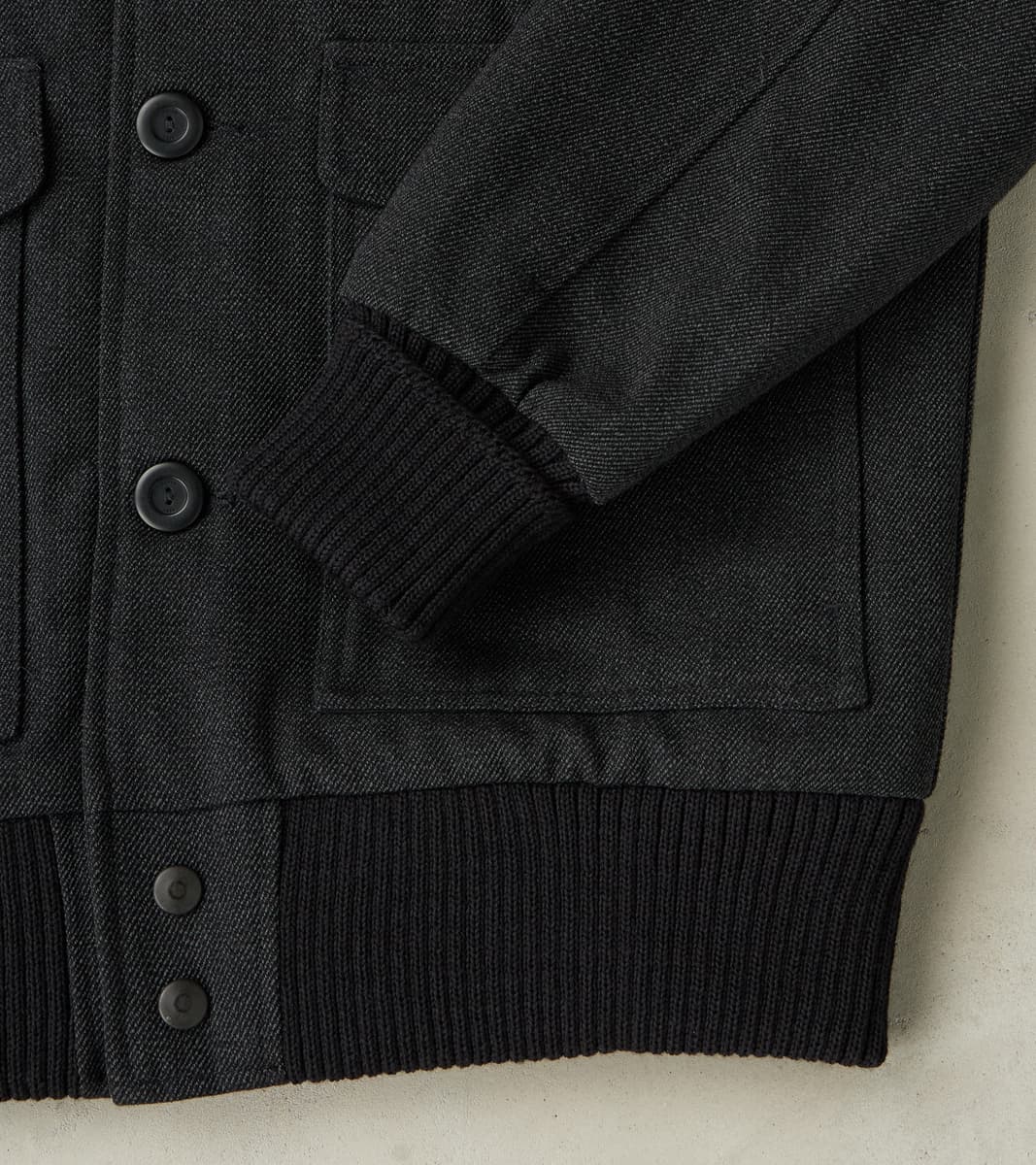 Winston Jacket - Fox Brothers® Military Serge - Charcoal Twill