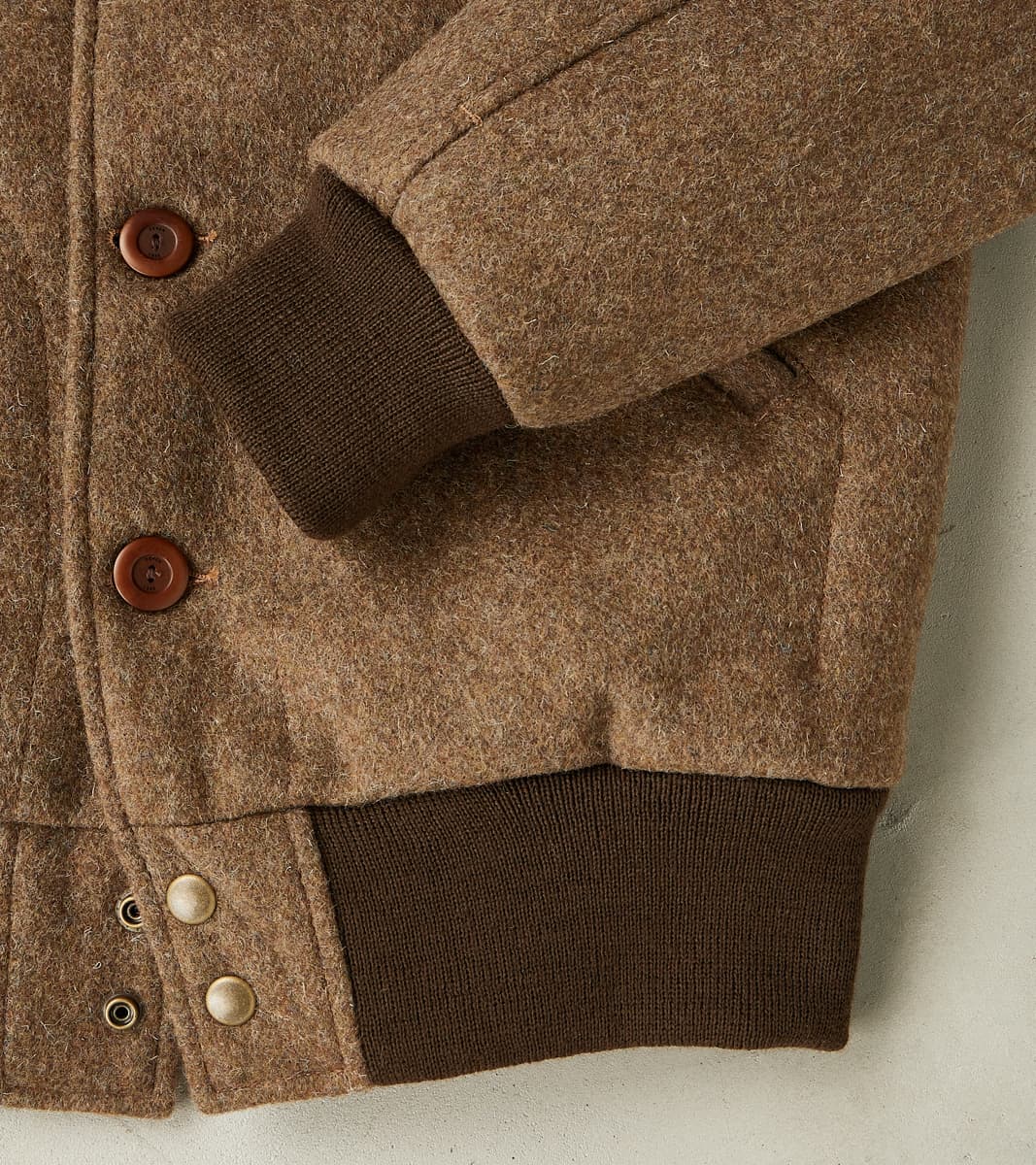 Pilot Club Jacket - Fox Brothers® Great Coat Cloth - Khaki