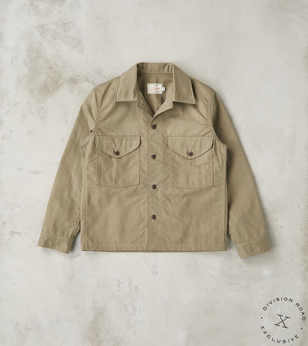 Dehen 1920 x Division Road Skyline Overshirt - 12oz H.Stevensons® Dry Waxed Herri…
