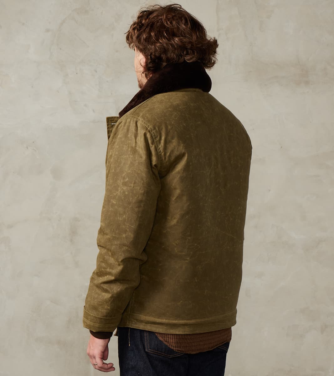 N-1 Deck Jacket - 7oz Martexin Waxed Sailcloth - Military Olive