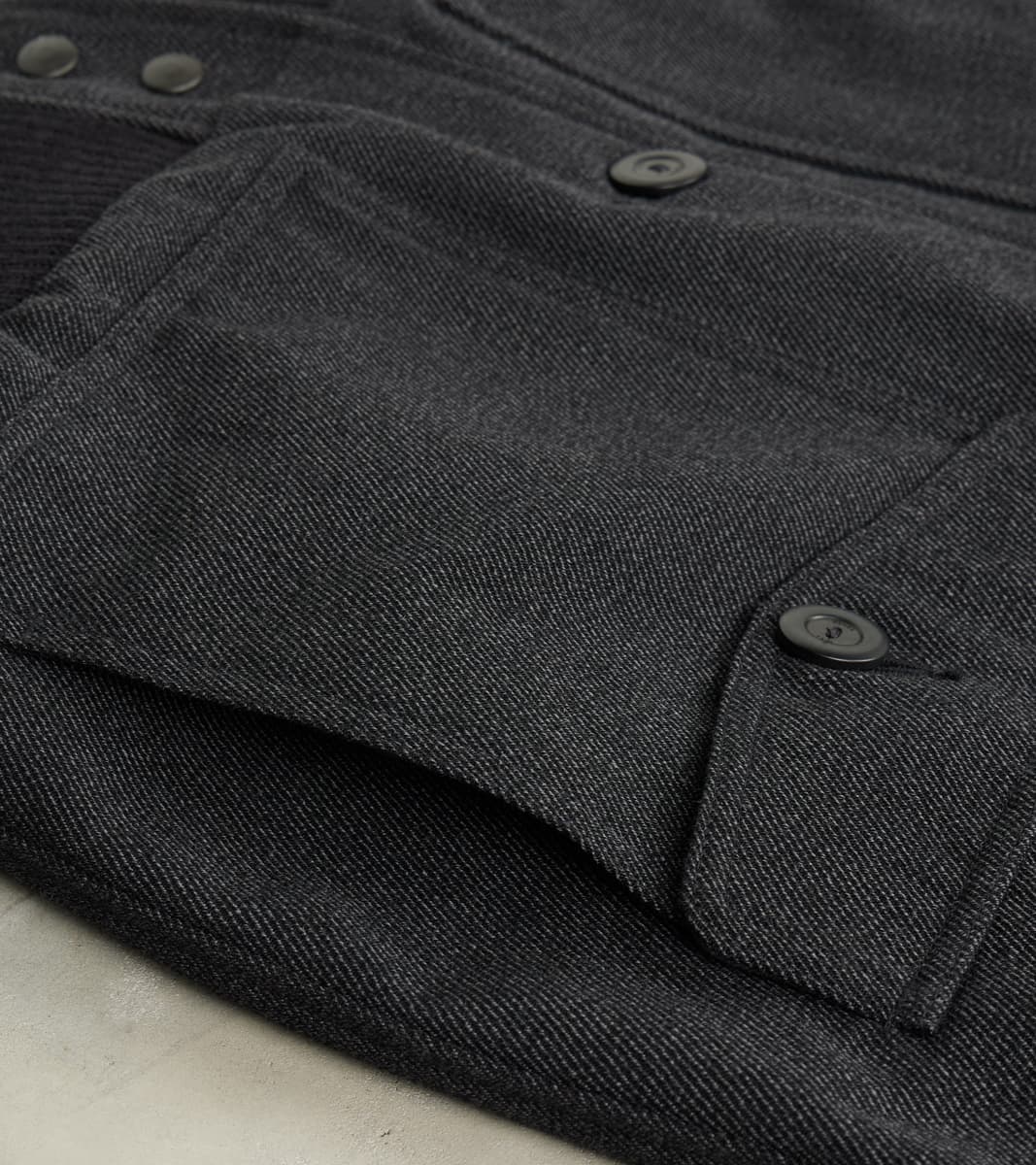 Winston Jacket - Fox Brothers® Military Serge - Charcoal Twill