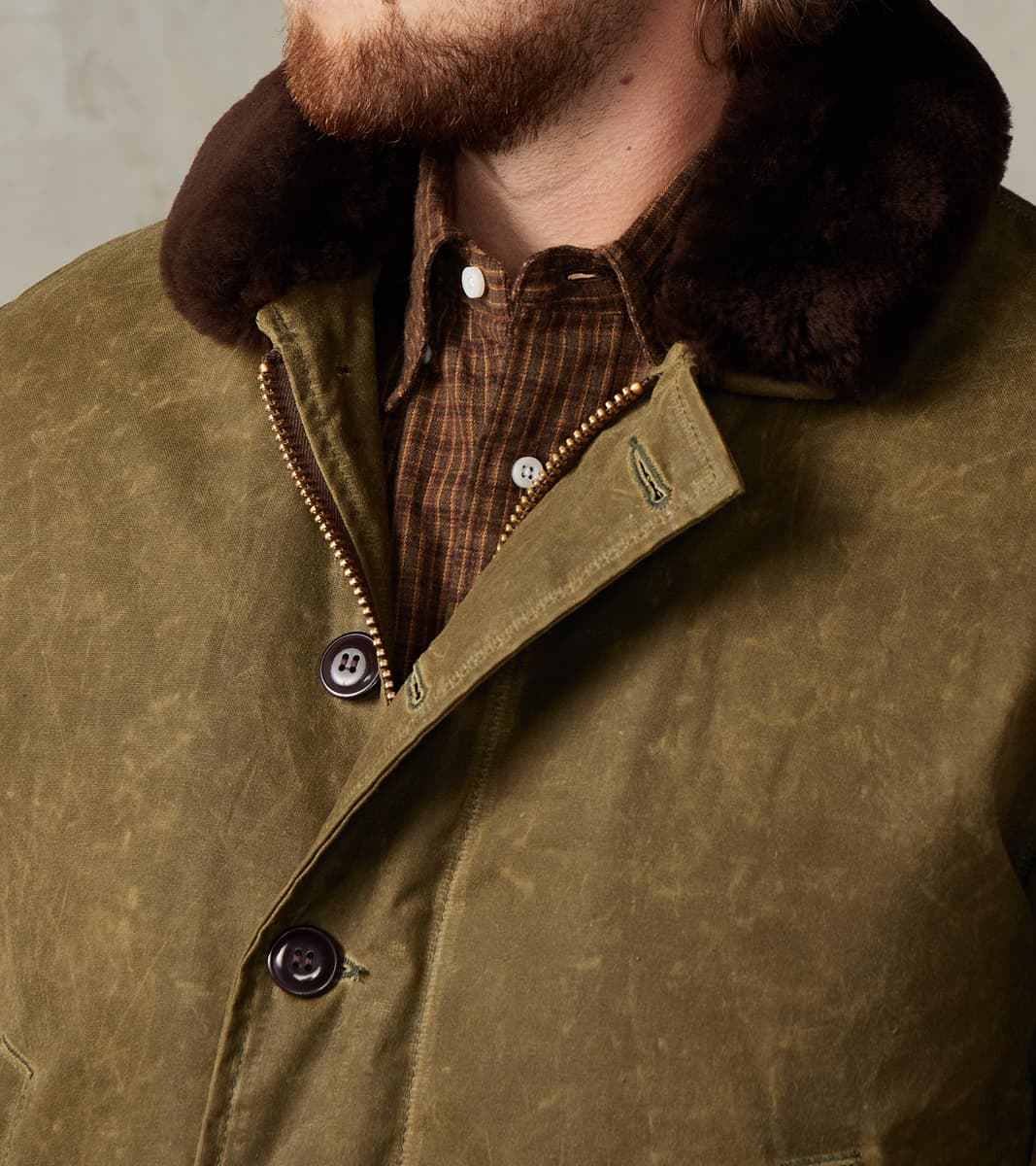 N-1 Deck Jacket - 7oz Martexin Waxed Sailcloth - Military Olive