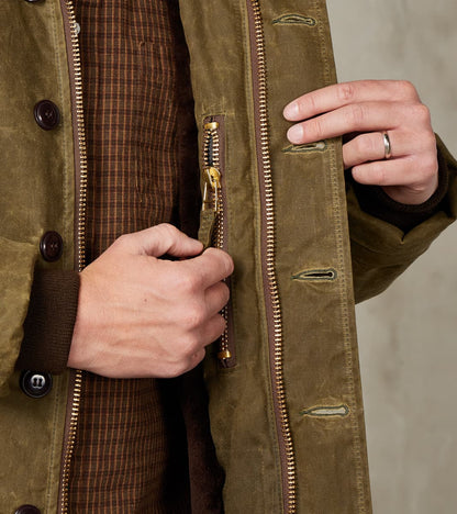 N-1 Deck Jacket - 7oz Martexin Waxed Sailcloth - Military Olive