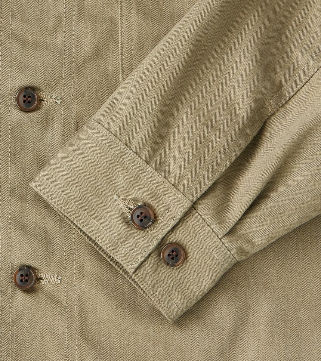 Skyline Overshirt - 12oz H.Stevensons® Dry Waxed Herringbone - Sage