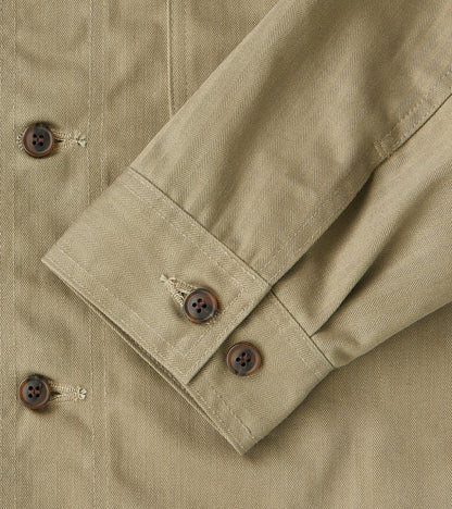 Skyline Overshirt - 12oz H.Stevensons® Dry Waxed Herringbone - Sage