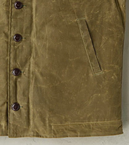 N-1 Deck Jacket - 7oz Martexin Waxed Sailcloth - Military Olive