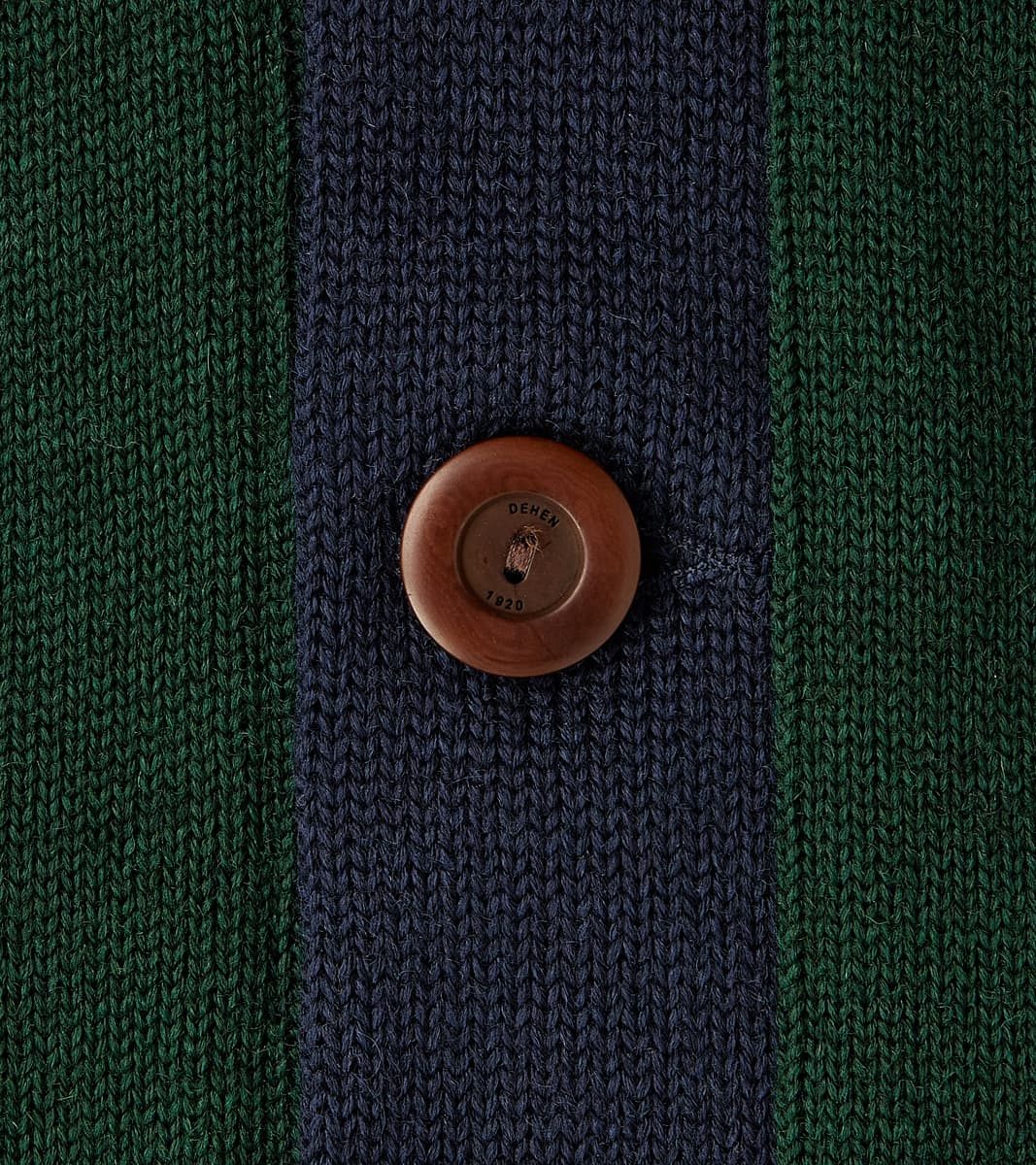Barrister Cardigan - Pine & Navy