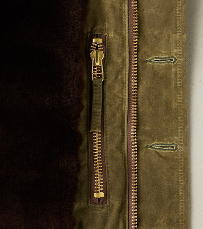 N-1 Deck Jacket - 7oz Martexin Waxed Sailcloth - Military Olive