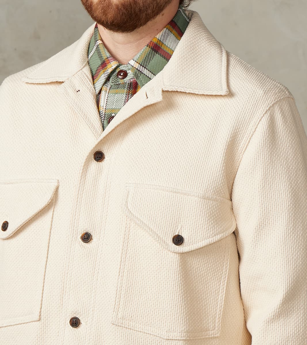 Dehen 1920 x DR Skyline Overshirt - Japanese Sashi-Ori - Natural
