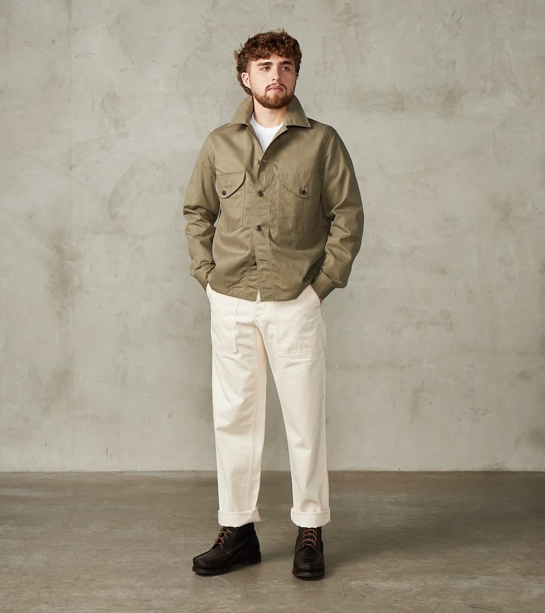 Dehen 1920 x Division Road Skyline Overshirt - 12oz H.Stevensons® Dry Waxed Herri…