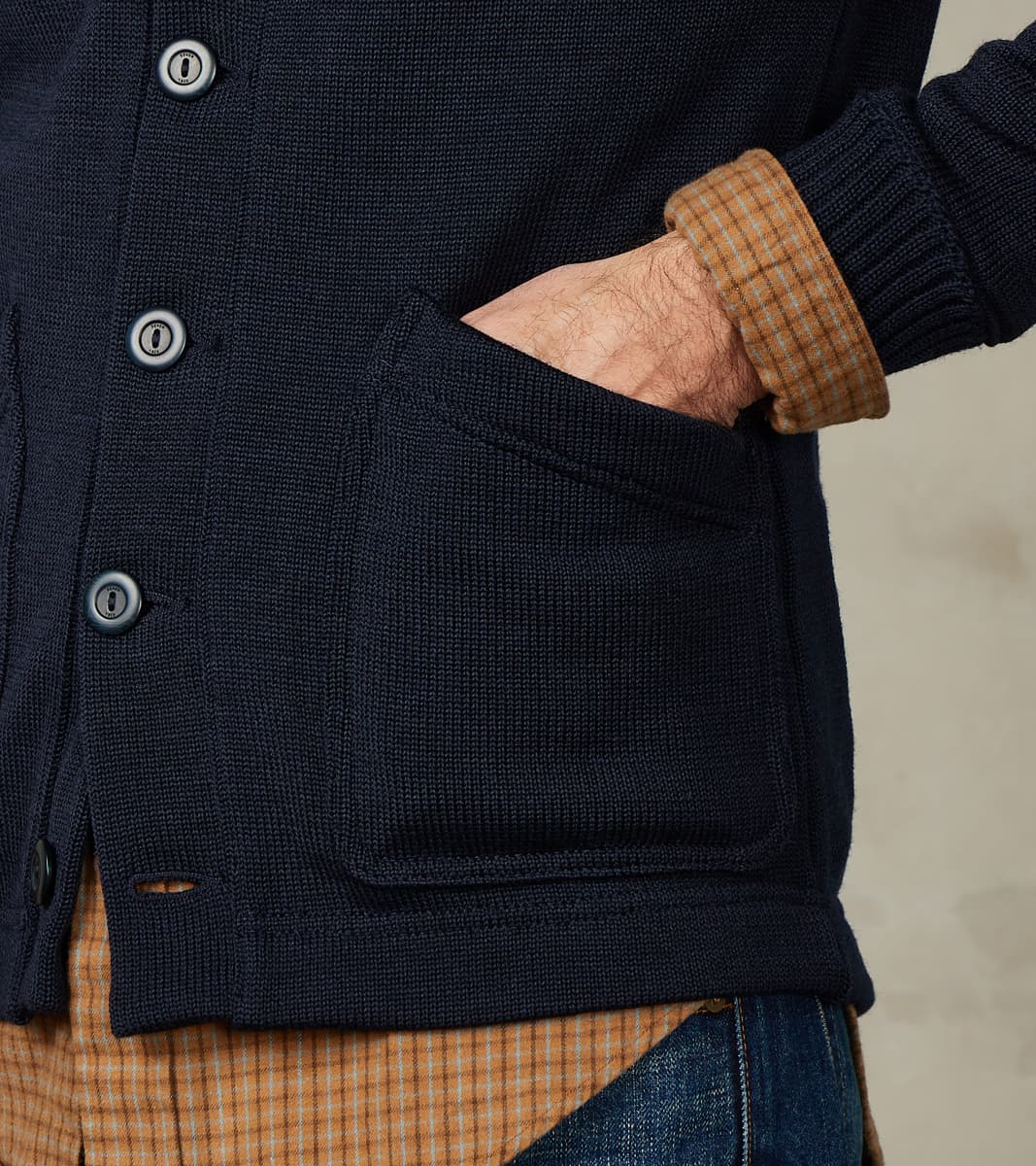 Shawl Cardigan - Navy
