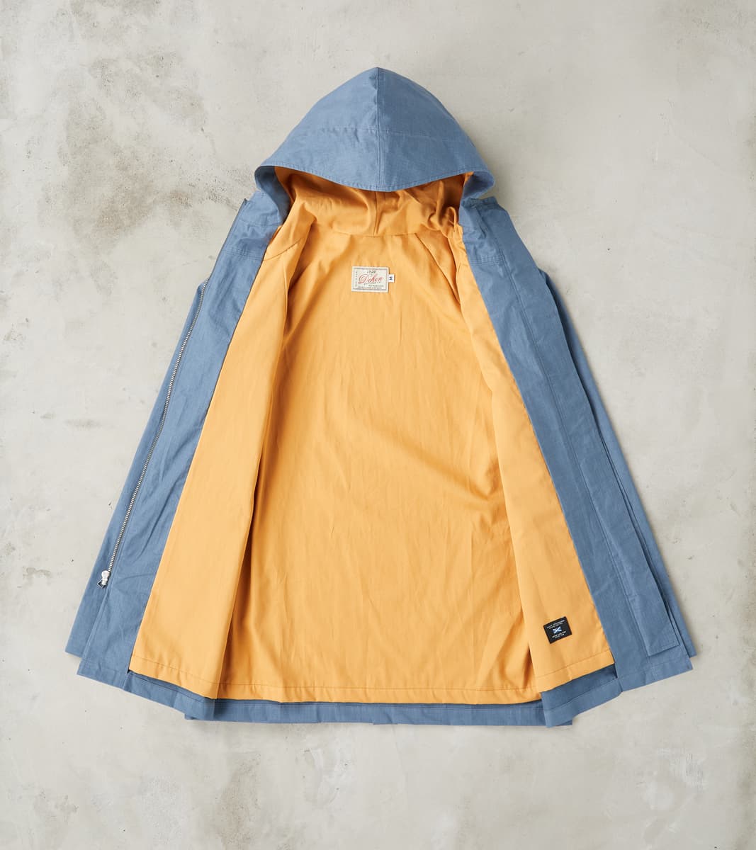 Heavy Duty Raincoat - H.Stevensons® Dry Waxed Ripstop - Faded Blue