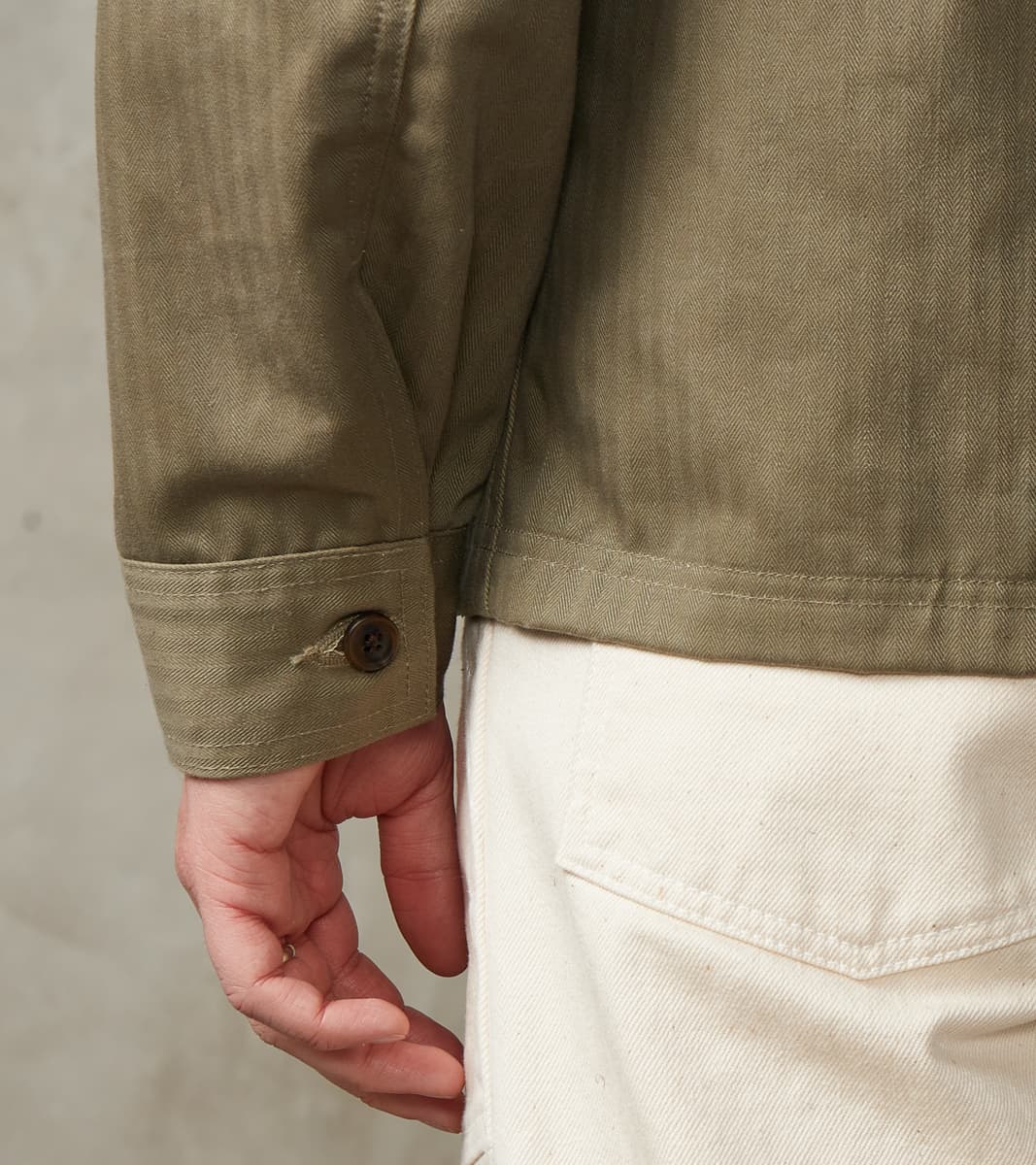 Skyline Overshirt - 12oz H.Stevensons® Dry Waxed Herringbone - Sage