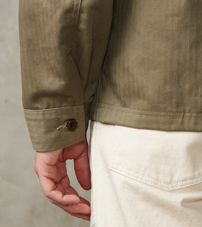 Skyline Overshirt - 12oz H.Stevensons® Dry Waxed Herringbone - Sage