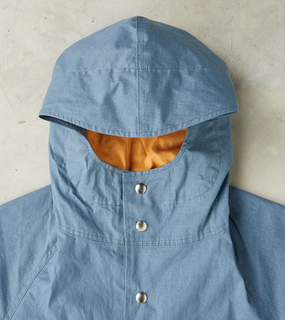 Heavy Duty Raincoat - H.Stevensons® Dry Waxed Ripstop - Faded Blue