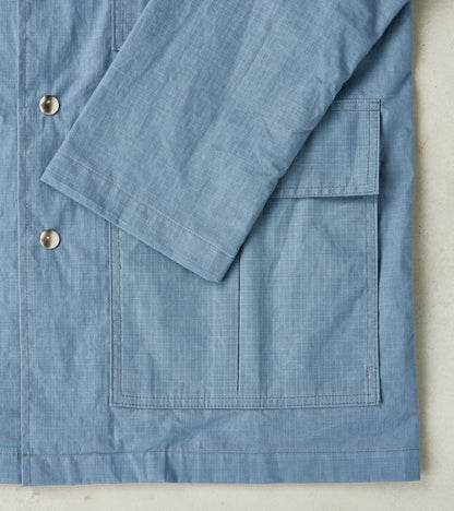 Heavy Duty Raincoat - H.Stevensons® Dry Waxed Ripstop - Faded Blue