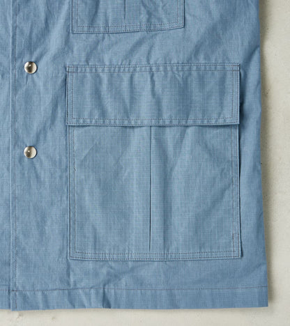 Heavy Duty Raincoat - H.Stevensons® Dry Waxed Ripstop - Faded Blue