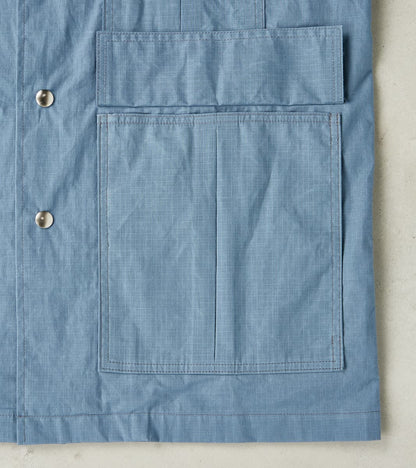 Heavy Duty Raincoat - H.Stevensons® Dry Waxed Ripstop - Faded Blue
