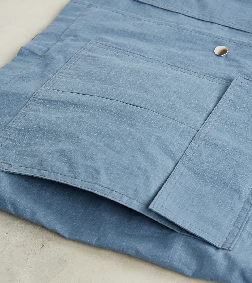 Heavy Duty Raincoat - H.Stevensons® Dry Waxed Ripstop - Faded Blue