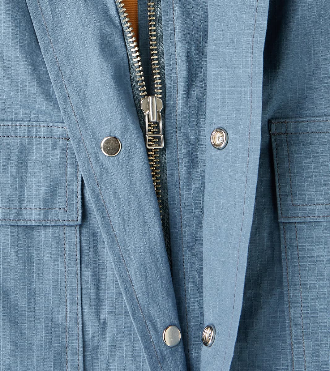 Heavy Duty Raincoat - H.Stevensons® Dry Waxed Ripstop - Faded Blue