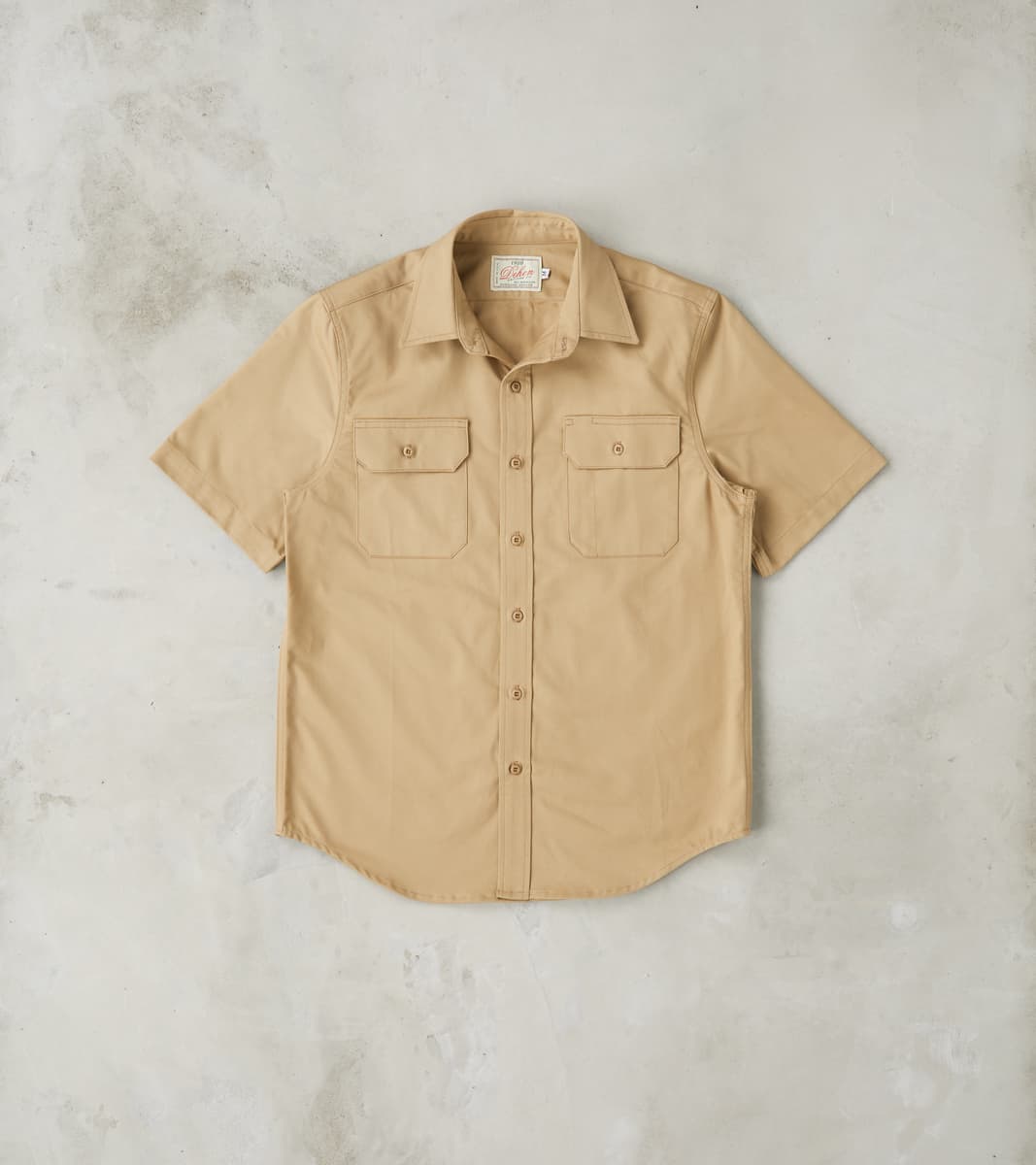 Dehen 1920 Drover Shirt - Japanese Military Canvas - Alvord Khaki