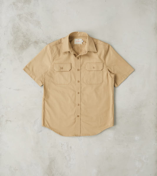 Dehen 1920 Drover Shirt - Japanese Military Canvas - Alvord Khaki