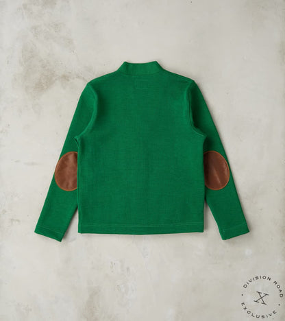 Collegiate Cardigan - Kelly Green/Luggage