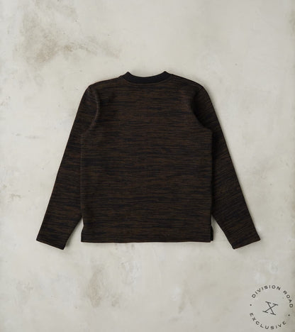 Crewneck Sweater - Black & Brown Melange