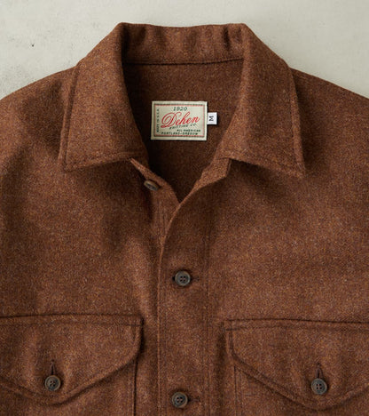 Skyline Overshirt - A.Moon® Shetland Plain Twill - Tobacco Brown Mix