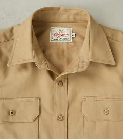 Drover Shirt - Japanese Military Canvas - Alvord Khaki