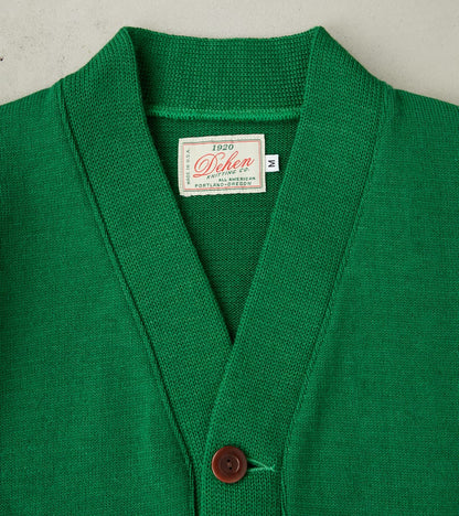 Collegiate Cardigan - Kelly Green/Luggage