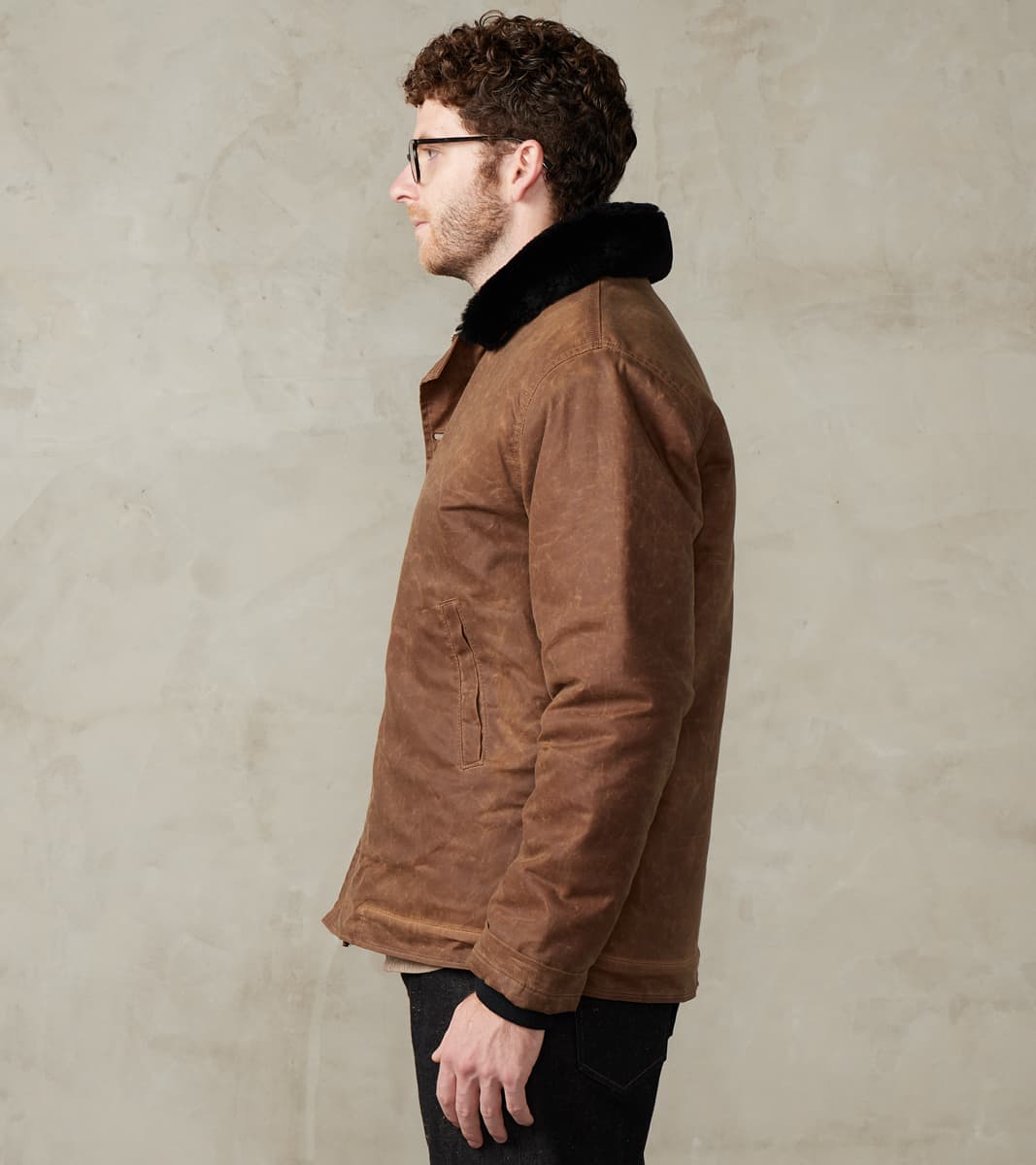 N-1 Deck Jacket - 7oz Martexin Waxed Sailcloth - Field Tan