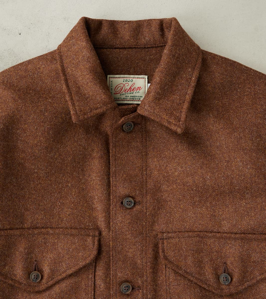 Skyline Overshirt - A.Moon® Shetland Plain Twill - Tobacco Brown Mix