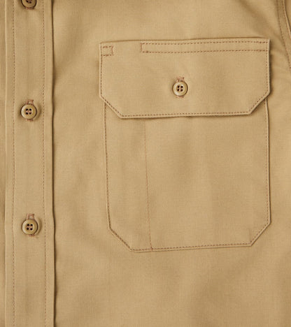 Drover Shirt - Japanese Military Canvas - Alvord Khaki